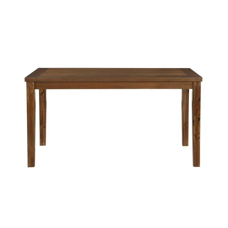 Cherry Finish 7-Piece Dining Set with Table and 6 Chairs, Textured Fabric Seats, Classic Wooden Design