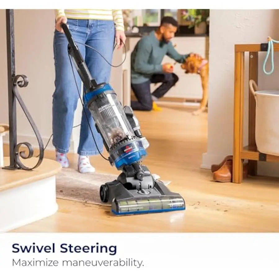 Bissell CleanView Swivel Rewind Vacuum with Automatic Cord Rewind, TurboEraser Upholstery Tool, Triple Action Brush Roll, Swivel
