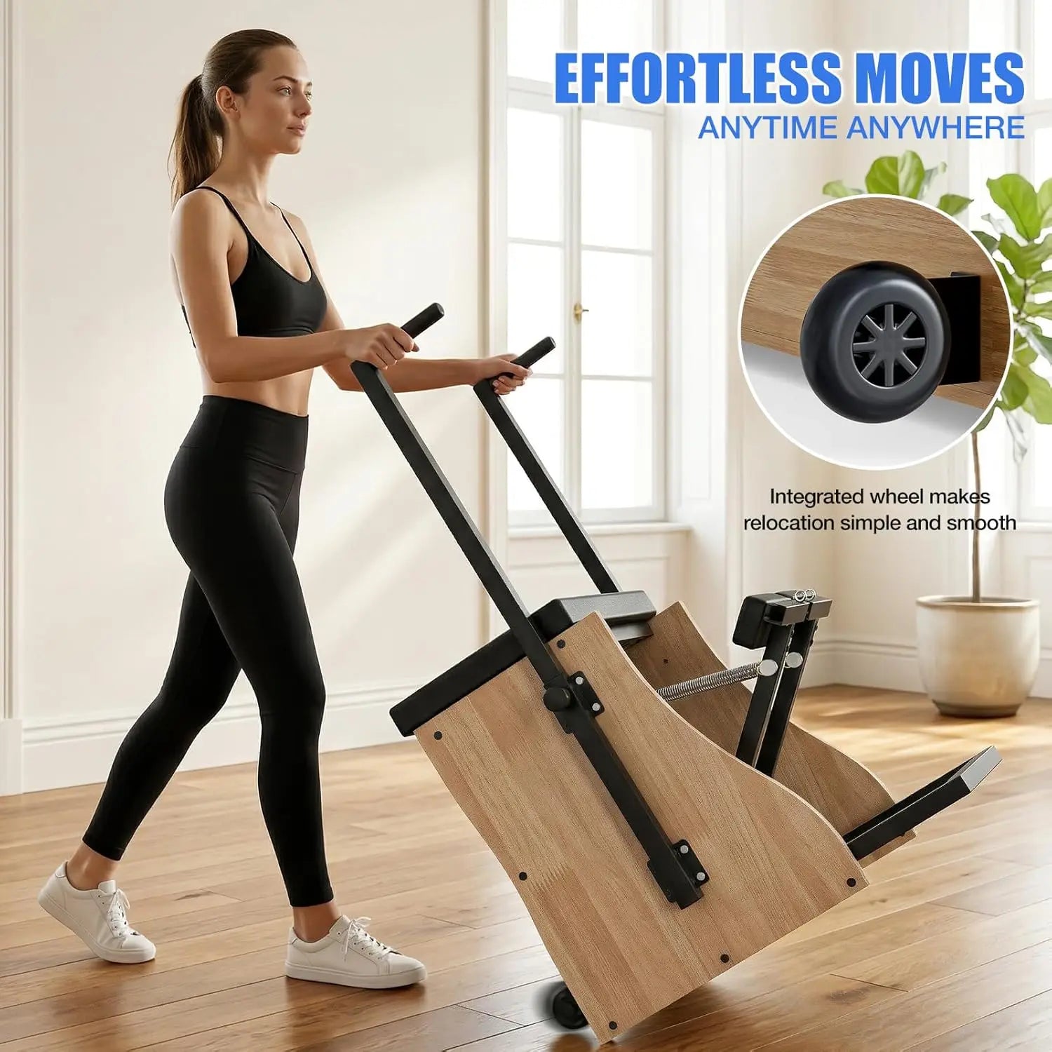 Pilates Chair Wunda Chair Pilates Combo Chair with Handles Split Pedals Reformer Machine 4-Level Resistance for Yoga Core Training Rehabilitation Includes Non-Slip Socks