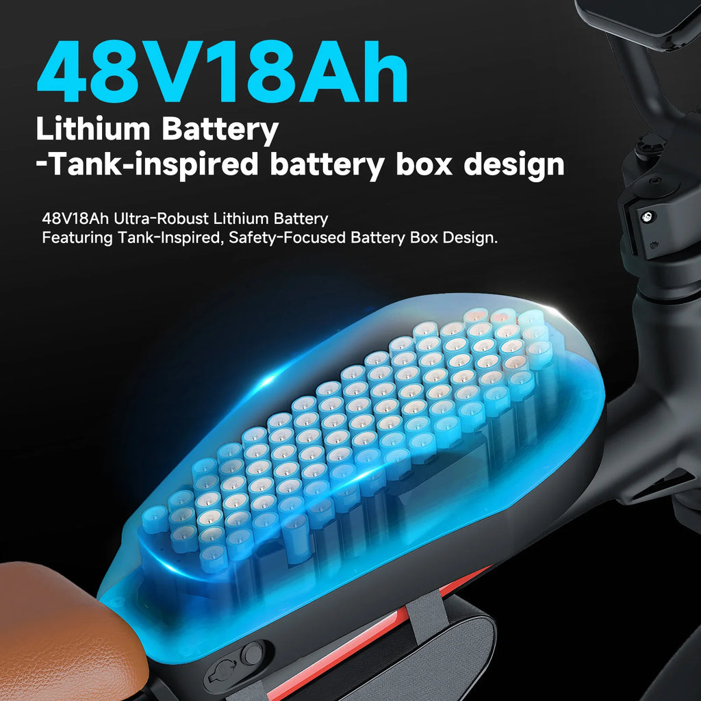 QNUT BK20 Adult Electric Bicycle 1500W 48V 18AH Battery 20" Fat Tire Electric Dirt Bike All-Terrain E-Bike off-road Mountain Bike E Bike