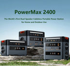OSCAL Solar Generator, portalbe power station 2400w, 4800W Peak, 2048wh portable power station LiFePO4, App ontrol, Ultra-Quiet, Ups Backup, Home Blackout, Hurricane, Camping & RV