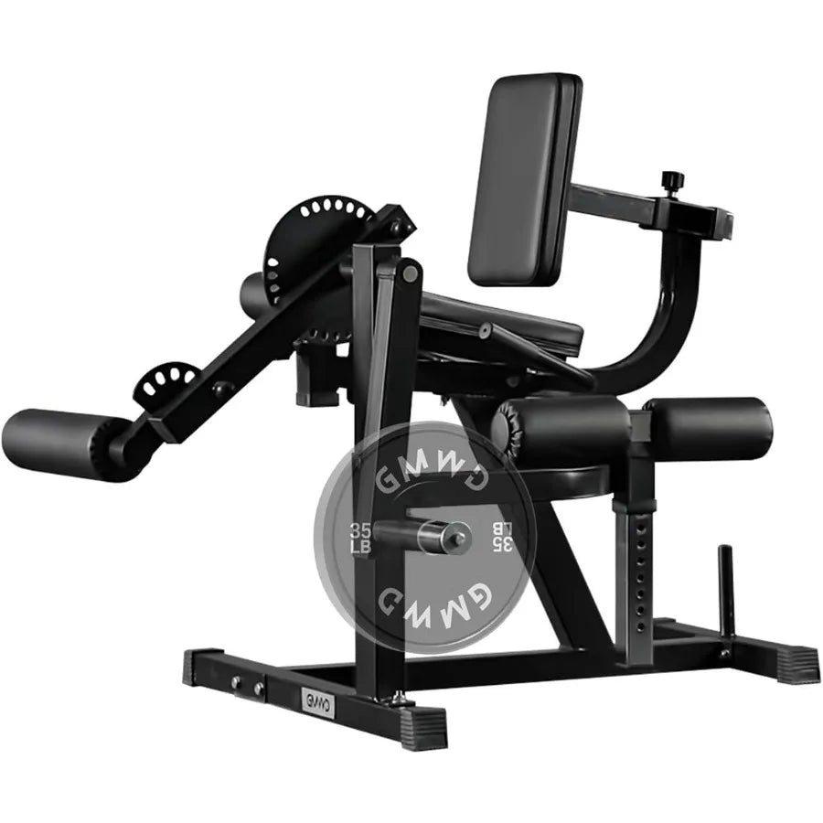 Leg Extension and Curl Machine, Lower Body Special Leg Machine, Adjustable Leg Exercise Bench with Plate Loaded