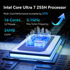 Khadas Mind 2s Mini PC Portable Desktop AI PC with Intel Core Ultra 7 255H Processor, 64GB+2TB,  Thunderbolt 4, Windows 11 Home