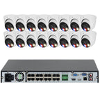 16CH 4K POE NVR CCTV Security Camera System 8MP Full Color Night Vision Outdoor Video Surveillance Kit 2 Way Audio Alarm