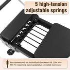 78 In Smooth Glide Carriage Reformer with Springs Resistance Portable Pilates Machine 300 LBS Capacity Suitable for All Levels