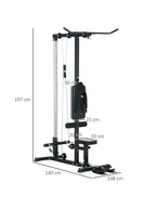 Home power rack, rowing machine, without weights, home fitness equipment, steel, faux leather, black