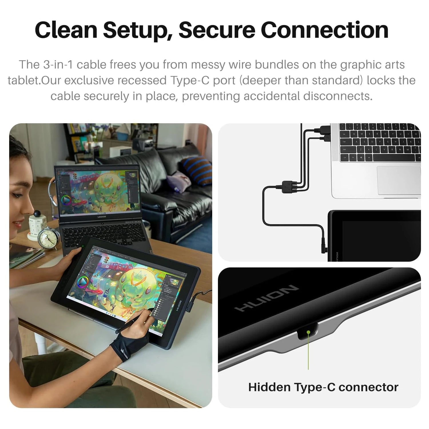 Huion Kamvas Pro 16 V2 Graphics Tablet 15.6 Inch Display PenTech 4.0 Stylus 16K Levels Pressure, 2nd Gen Anti-glare Etched Glass