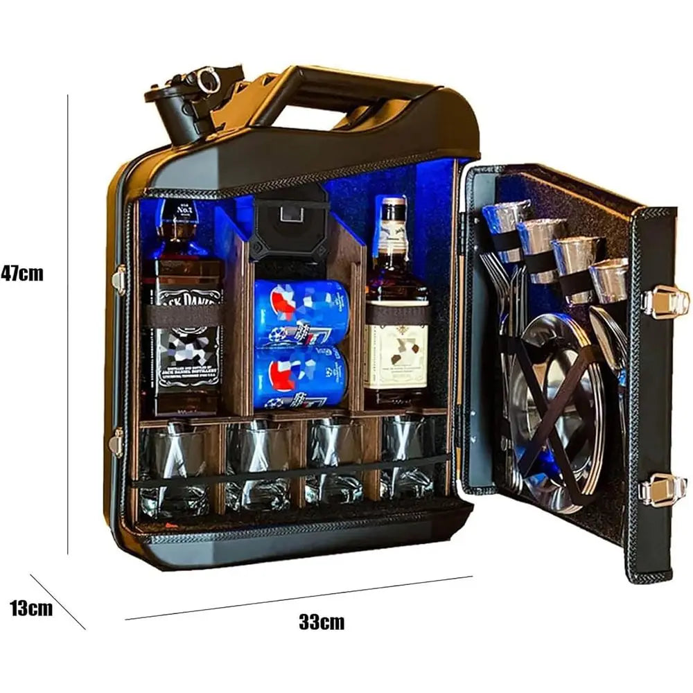 Large 20L Whiskey Bar Cabinet with Personalized Keg and Jar Set - Ideal Gift for Men, Dads, Husbands, and Boyfriends
