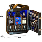 Large 20L Whiskey Bar Cabinet with Personalized Keg and Jar Set - Ideal Gift for Men, Dads, Husbands, and Boyfriends
