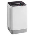 Full-Automatic Washing Machine Top Load Portable Compact Laundry Washer Spin with Drain Pump,10 programs 8 Water Level Selections with LED Display 17.8 Lbs Capacity, black
