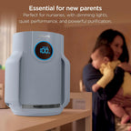 Compact Air Purifier for Bedroom, with Real-Time Air Quality Display, Captures Pet Dander, Dust, Smoke, Odor, for Home Office