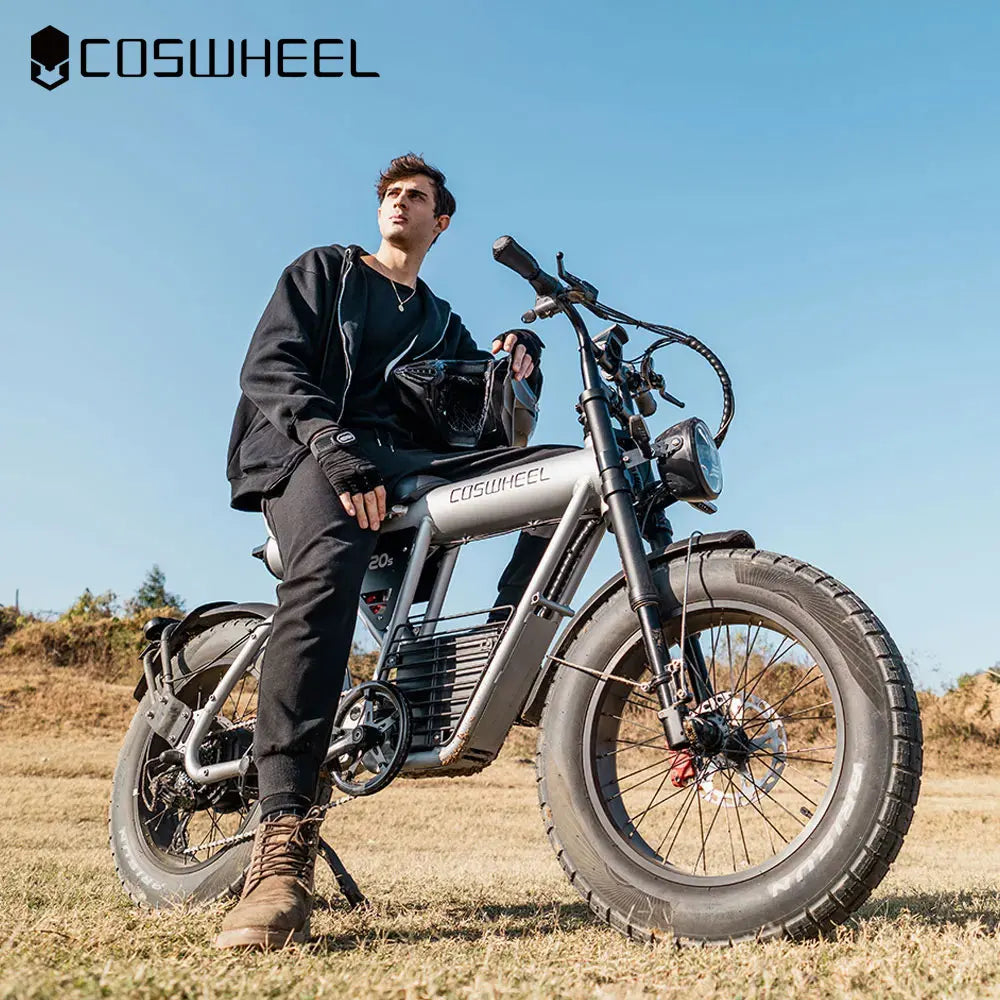 COSWHEEL CT20S E-Mountain bike For Adult 60V 27.5Ah Battery Double Hydraulic Disc Brakes 20"*5.0 Fat Tire Off-Road E-bike