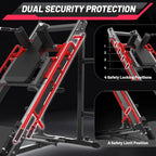 Garvee Leg Press Hack Squat Machine, 2 in 1 Leg Press Machine for Home Gym with Linear Bearing, Specialty Hack Squat Machine with Calf Block for Full Lower Body Workout