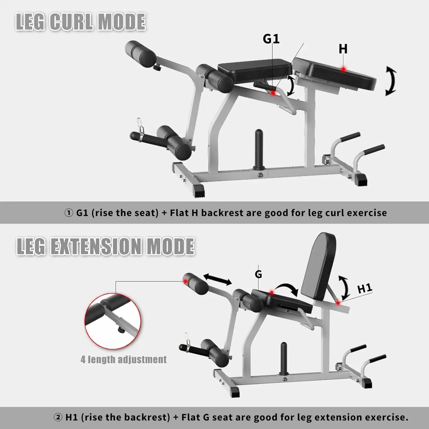 Sturdy Iron 2 - in - 1 Adjustable Leg Machine in Blue for Home Gym: Easy Transition, 660LBS Weight Capacity