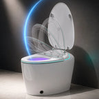 Sanyipace Smart Toilet Seat and Bidet with Smart Control 1000g MaP Powerful Flush Intelligent Toilet One Touch Flush Warm Water Feminine Rear Oscillating Wash Auto Nozzle Cleaning Toilet