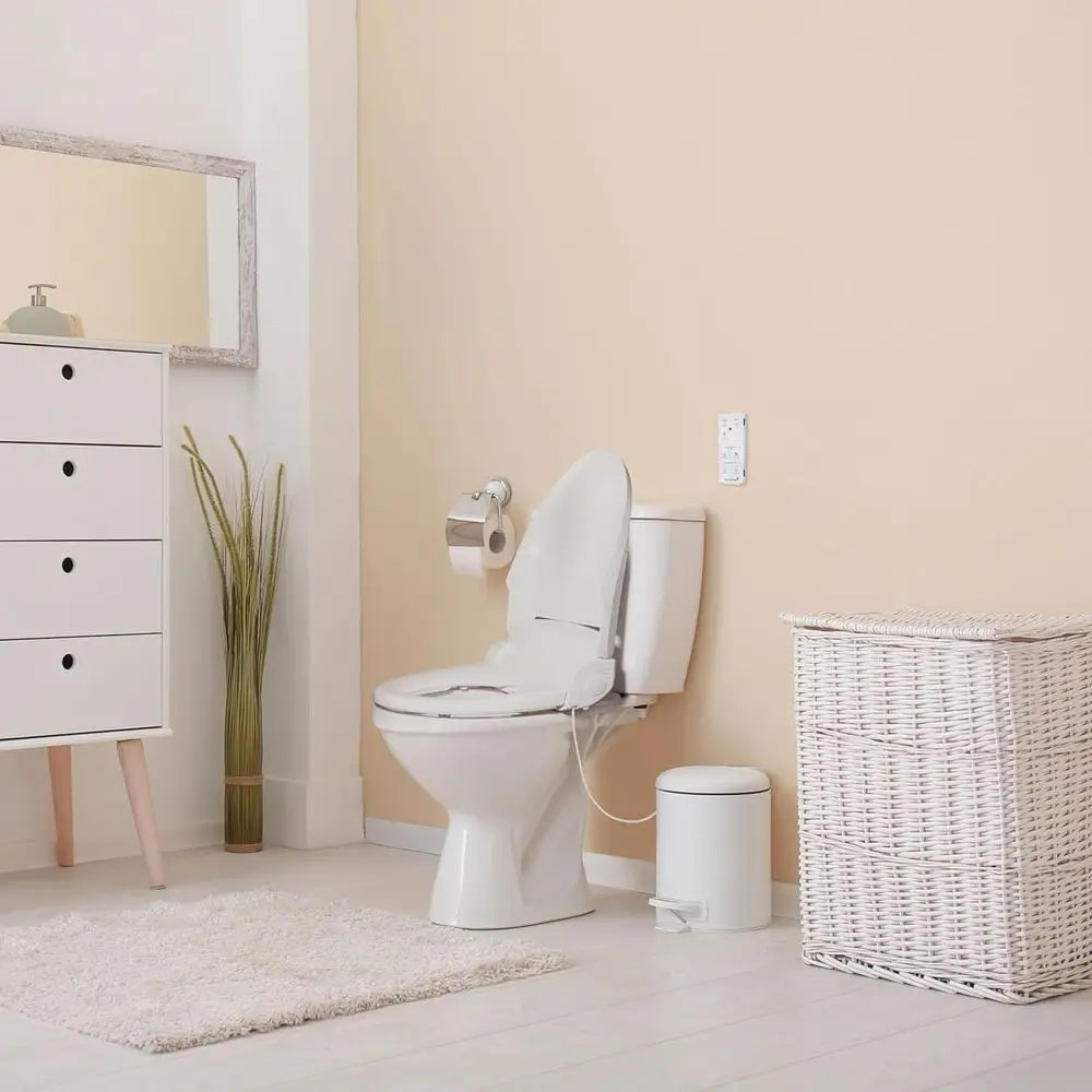 ® SB-100R Electric Smart Bidet™ Seat for Elongated Toilets with Remote Control, Stainless Steel Nozzle with Removable Nozzle Cap