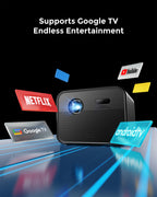 ULTIMEA Full HD 1080P Projector 4K DLP 1800 ANSI Lumens Android TV 11.0 3D 4K Supported 5G WiFi Smart Home Theater Projector