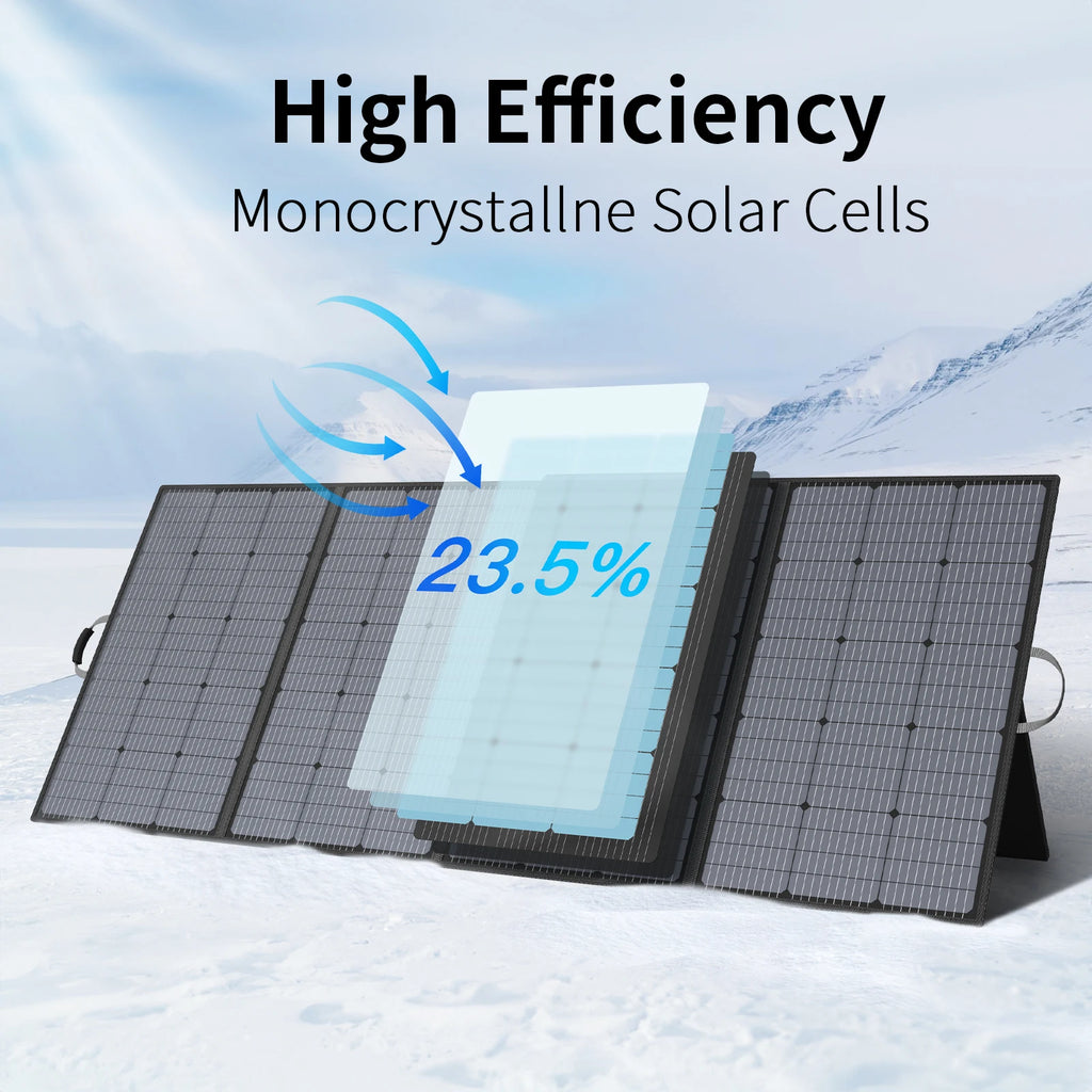 MHPOWOS 400W Lightweight Portable Solar Panel Power Backup 31V Foldable Solar Charger for Outdoor Activities RV Camping Off-Grid