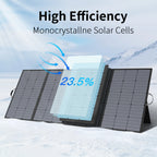 MHPOWOS 400W Lightweight Portable Solar Panel Power Backup 31V Foldable Solar Charger for Outdoor Activities RV Camping Off-Grid