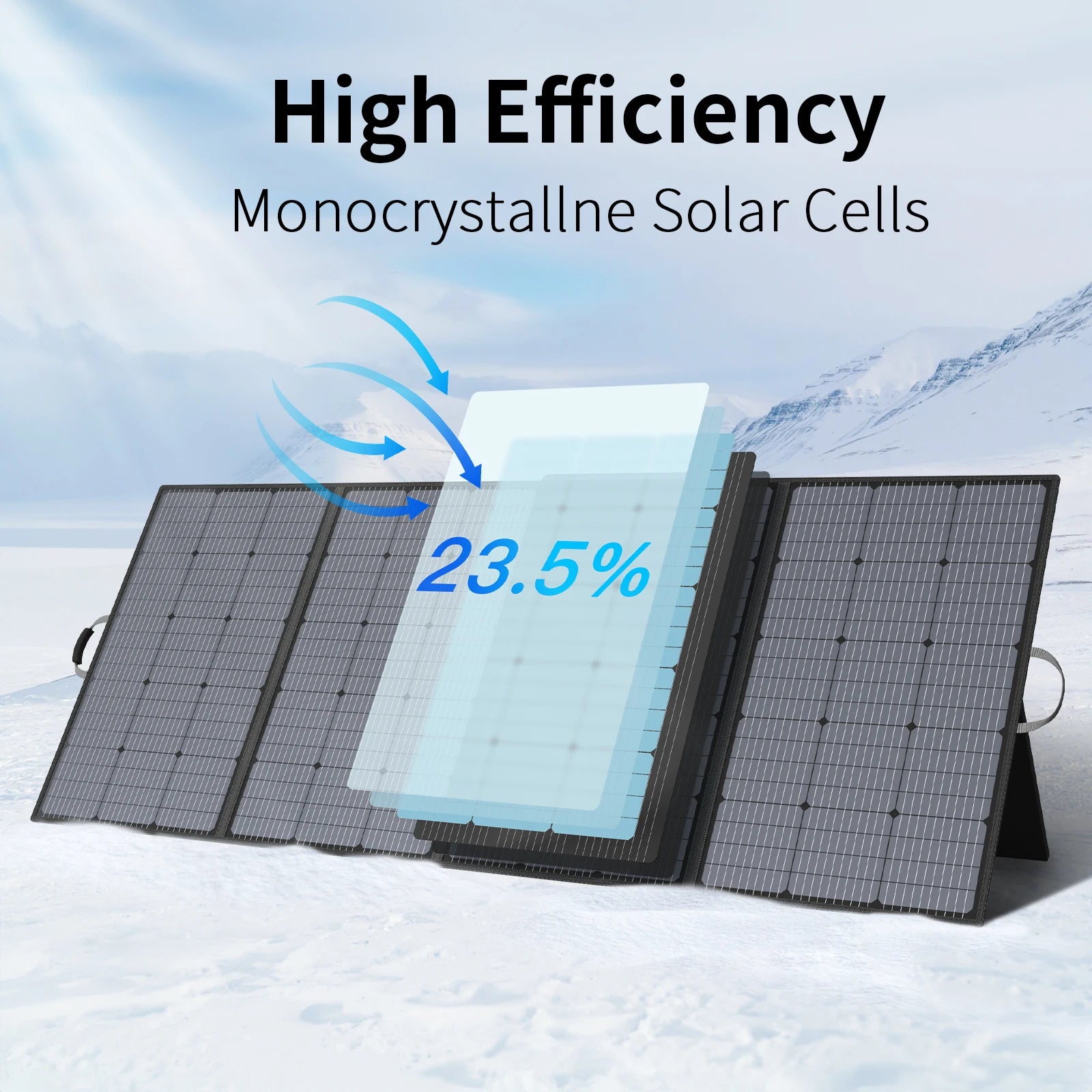 MHPOWOS 400W Lightweight Portable Solar Panel Power Backup 31V Foldable Solar Charger for Outdoor Activities RV Camping Off-Grid