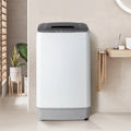 Full-Automatic Washing Machine Top Load Portable Compact Laundry Washer Spin with Drain Pump,10 programs 8 Water Level Selections with LED Display 17.8 Lbs Capacity, black
