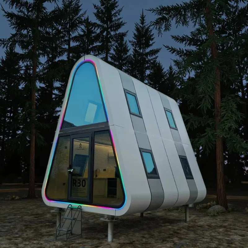 Prefabricated Triangle A Frame House Modern Tiny Cabin Portable Wooden Villa Outdoor Living Space