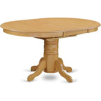 5-Piece Oak Kitchen Table Set with Oval Dining Table and 4 Solid Wood Chairs, 42x60 Inch