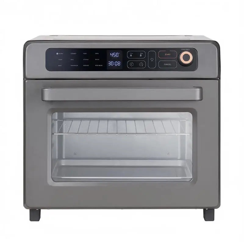 Convection Countertop Oven 25L For Kitchen Restaurant Office, 12-IN-1 Versatile Cooker 1700W Power Metal Housing Grill Pizza Pan Gloves Included 12-Slice Toast 12-Inch Pizza Capacity Professional Cooking Appliance