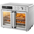 French Door Toaster Oven Air Fryer Combo, 10-in-1 26.4 QT Countertop Oven with 25% Faster Cooking and 90% Less Oil, Stainless
