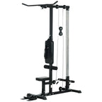 Home power rack, rowing machine, without weights, home fitness equipment, steel, faux leather, black