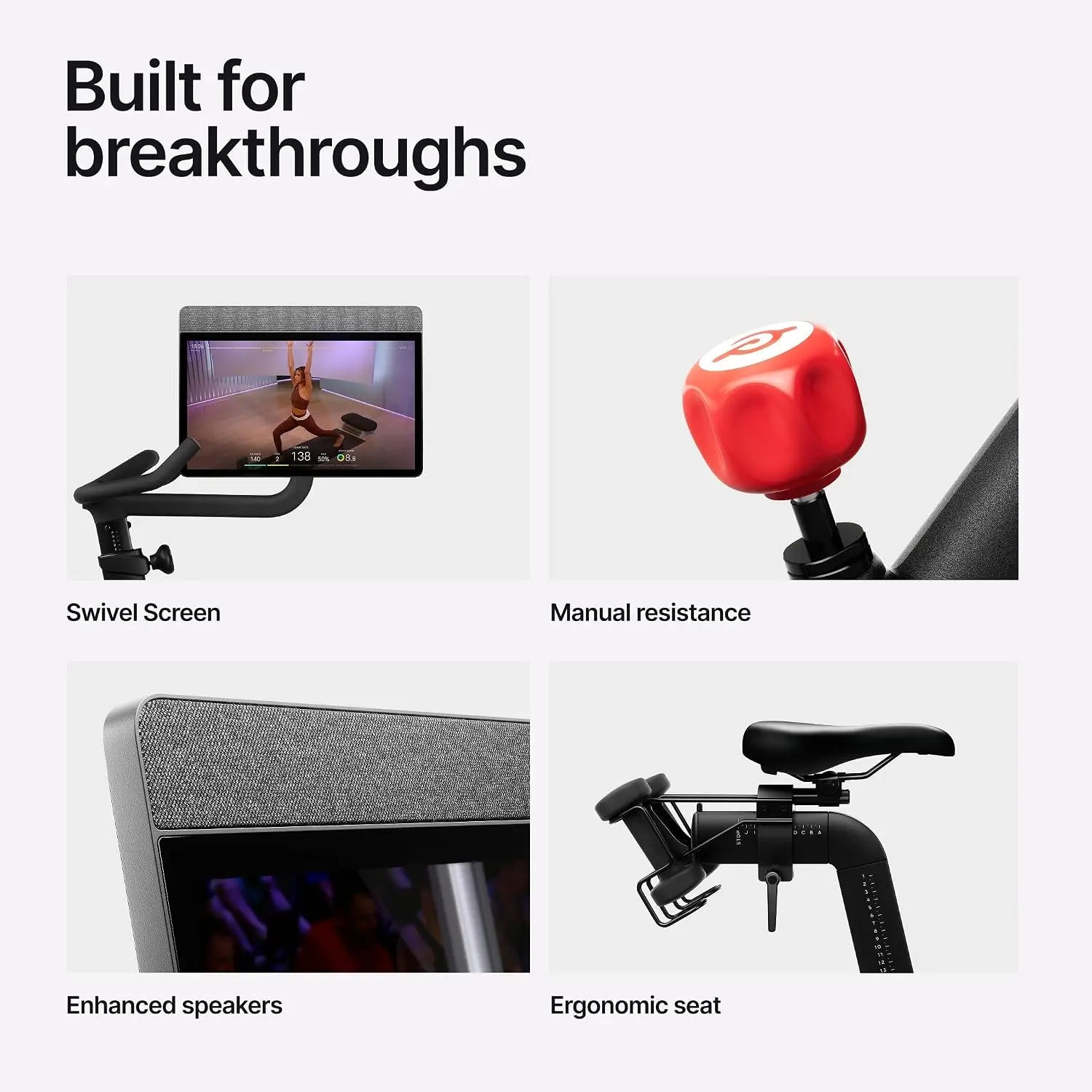 Peloton Exercise Cross Training Bikes, Indoor Stationary Spin Bikes for Home Workouts, Space-Friendly Exercise Equipment for Cardio and strength Workout & Indoor Cycling