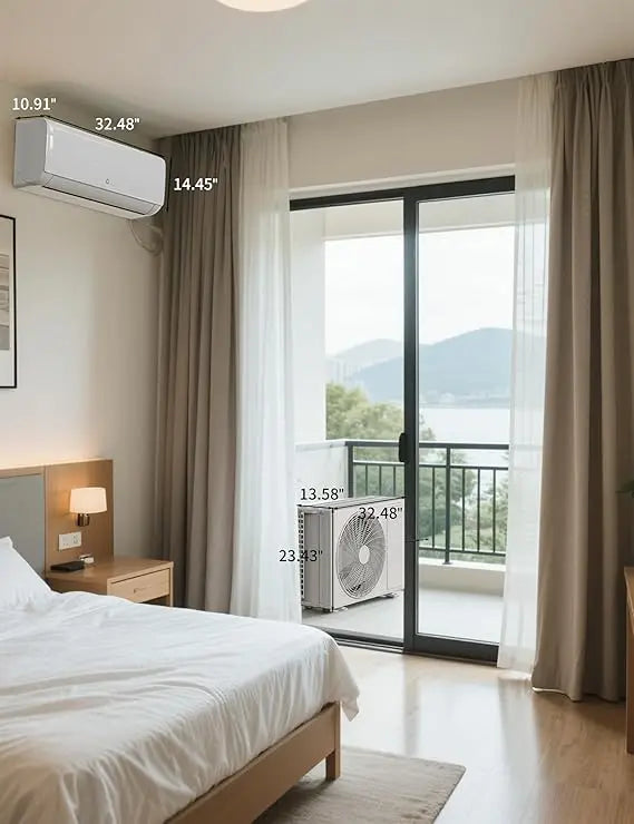 12,000 BTU Mini Split Air Conditioner with Heat Pump 18.5 SEER Cools Up to 750 Sq. Ft, Energy Efficient Inverter AC with Remote