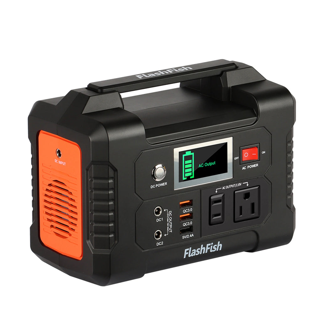 【Sale】Flashfish E200 Power Station 200W Solar Generator 151WH Battery AC DC Outdoor Camera Drone Power Supply Solar Charge