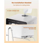 2025 NEW Upgraded Countertop Dishwasher with Water Softener and Enhanced Energy Efficiency, Portable Dishwasher with 8 Wash Prog