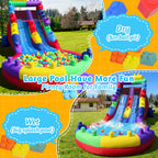 Giant Inflatable Water Slide For Kids Durable Oxford Cloth Summer Backyard Water Park With Splash Pool Children’s Summer Fun