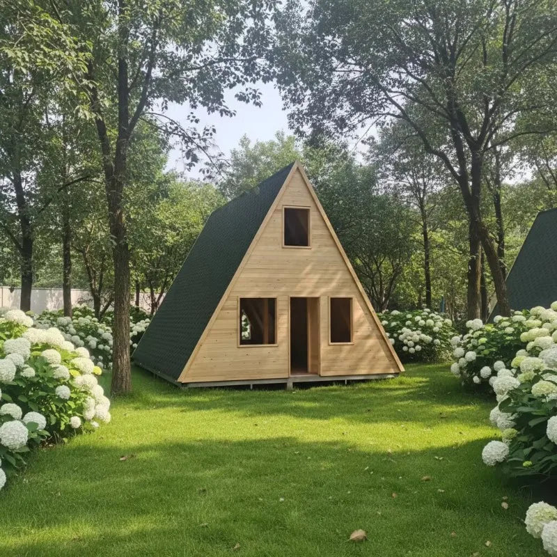 Triangle A Frame Portable Cabin House Modular Wooden Tiny Home Luxury Outdoor Living