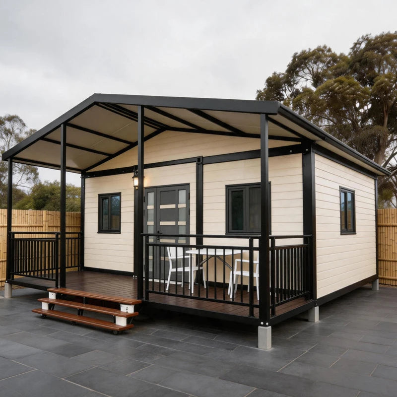 Smart Capsule House: Prefab Tiny Container House with Solar Panels & EV Charger