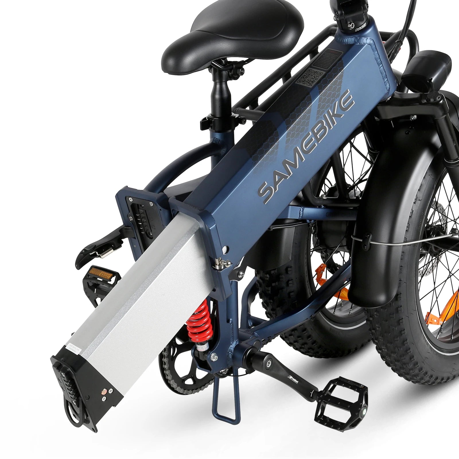 SAMEBIKE RS-A02Pro Folding Fat Tire Electric Bike 1000W All Terrain Snow Mountain Ebike For Adults 48V 15Ah High Capacity Battery Dual Suspension Off Road Adventure Bicycle