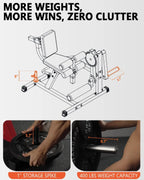 Adjustable Leg Extension and Curl Machine for Home Gym, Iron Material, Blue Color, Plate - Loaded Lower Body Workout