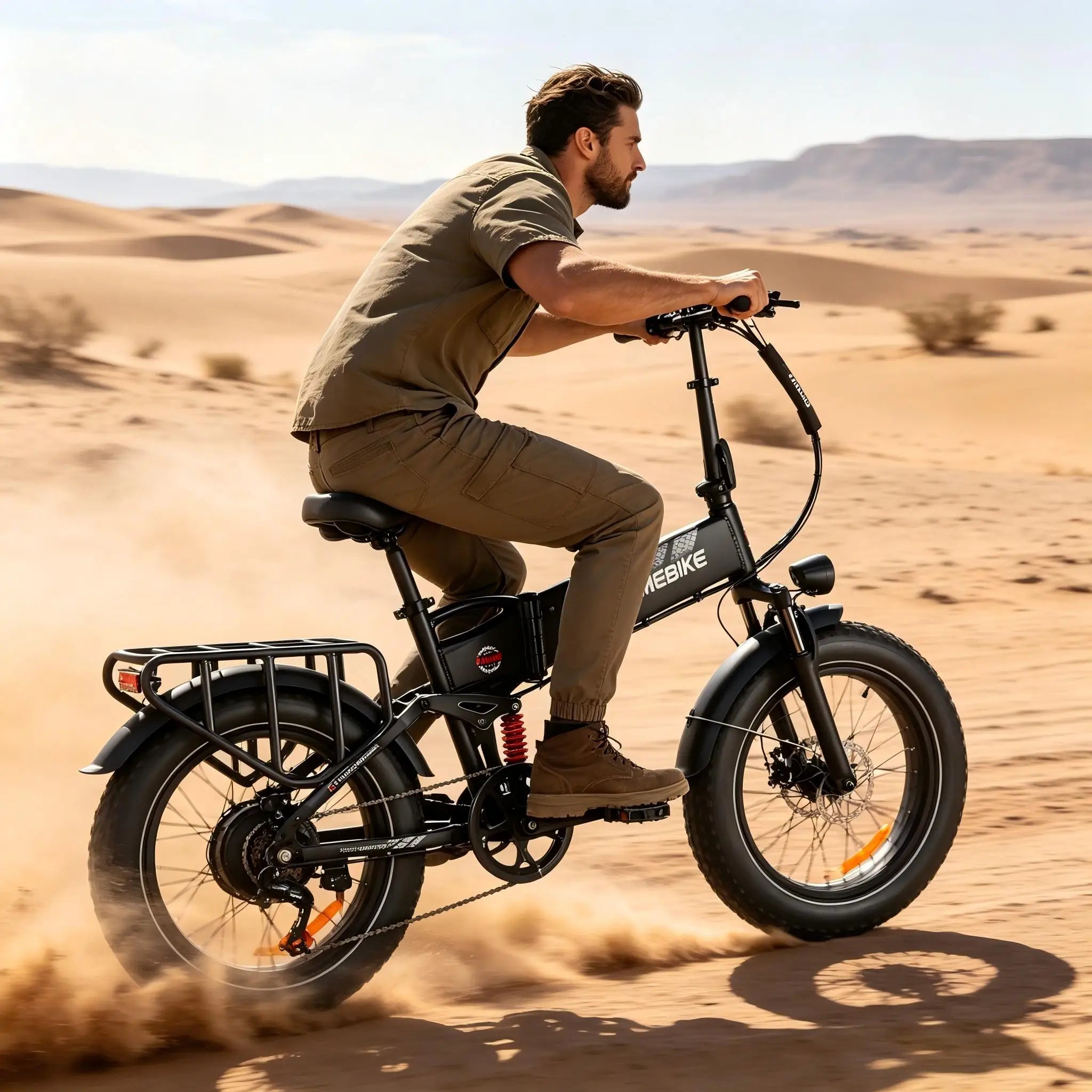 SAMEBIKE RS-A02Pro Folding Fat Tire Electric Bike 1000W All Terrain Snow Mountain Ebike For Adults 48V 15Ah High Capacity Battery Dual Suspension Off Road Adventure Bicycle