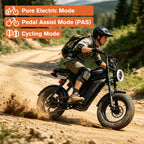 Bodywel M16 Off Road E Bike Adult Electric Bicycle 1500w 48V 15.6ah Mountain Electric Bike 16 Inch Fat Tire Outdoor Entertainmen
