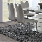 Contemporary 5-Piece Dining Set with Extendable Table and Metal Frame Chairs