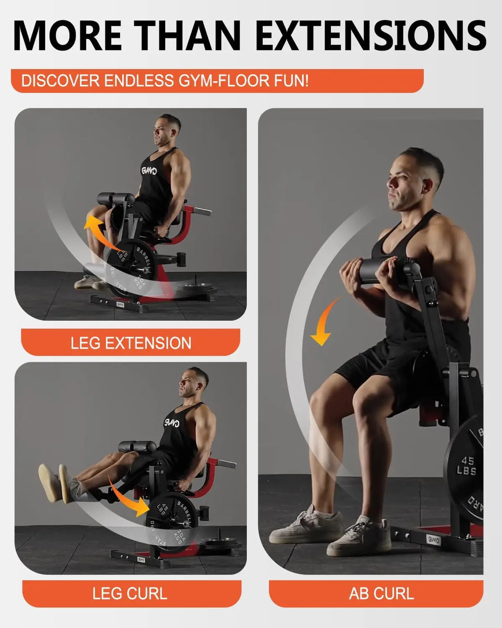Adjustable Leg Extension and Curl Machine for Home Gym, Iron Material, Blue Color, Plate - Loaded Lower Body Workout