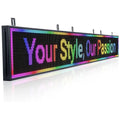 P10 Semi-Outdoor Programmable Scrolling LED Sign WiFi Control LED Digital Display Screen Message Board, RGB 115’’x14’’ Open Sign