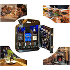 Large 20L Whiskey Bar Cabinet with Personalized Keg and Jar Set - Ideal Gift for Men, Dads, Husbands, and Boyfriends