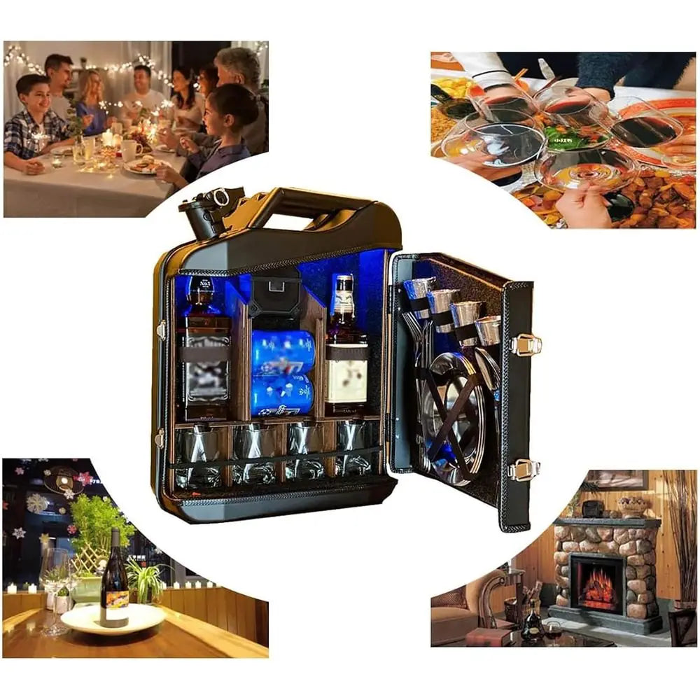 Large 20L Whiskey Bar Cabinet with Personalized Keg and Jar Set - Ideal Gift for Men, Dads, Husbands, and Boyfriends