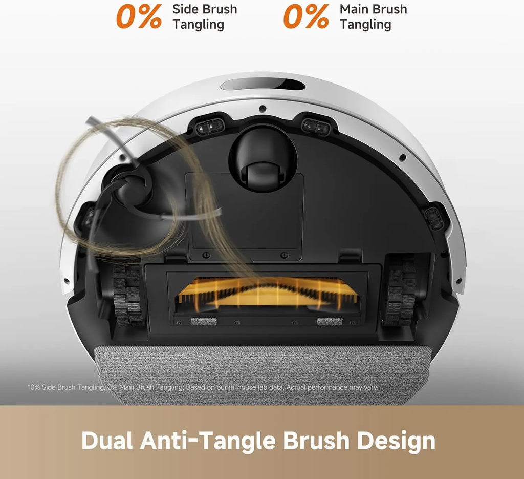 Robot Vacuum and Mop Combo with 20,000Pa Suction, Anti-Tangling Tech, Auto-Emptying Dock, Deep Carpet Cleaning