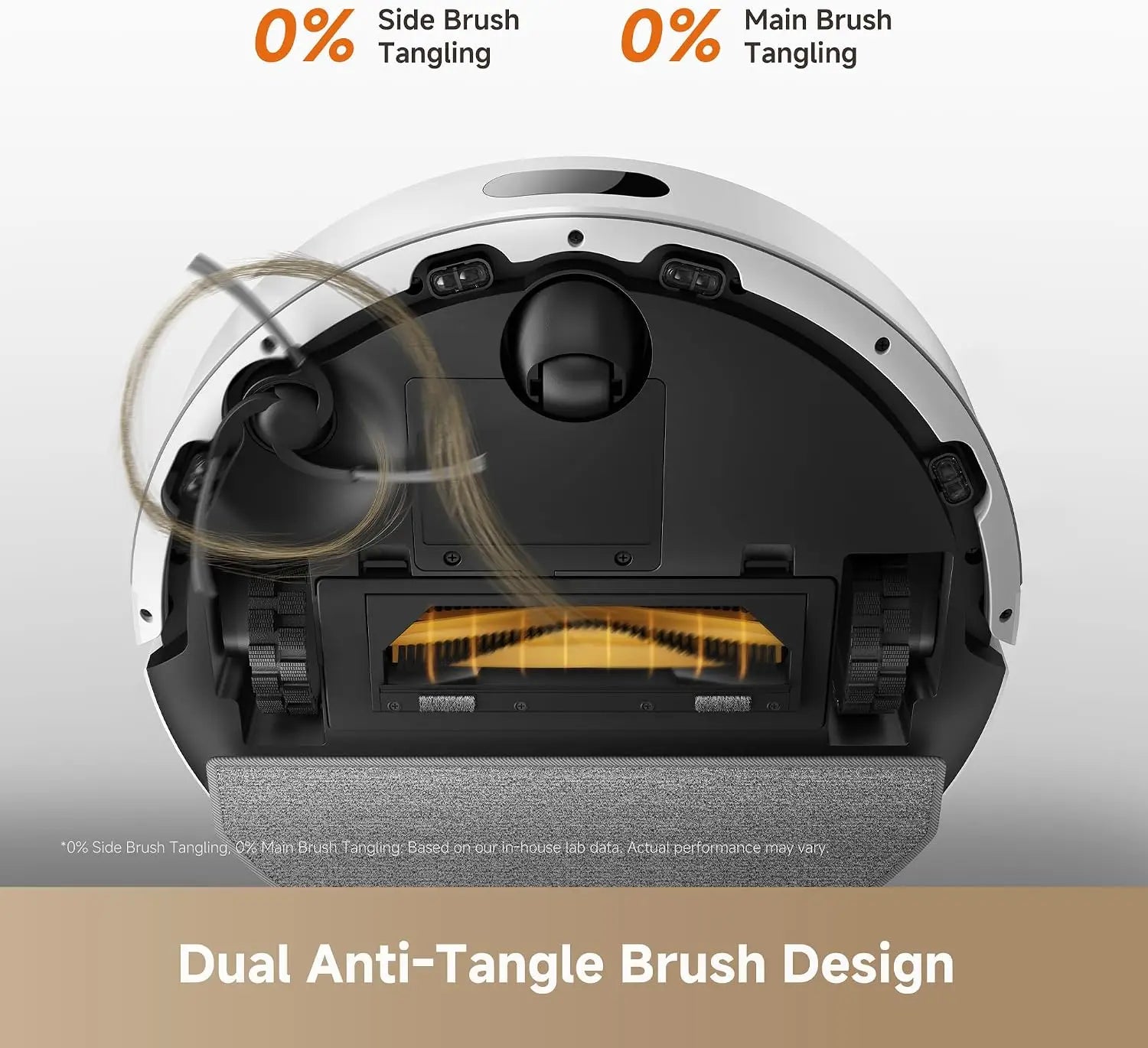 Robot Vacuum and Mop Combo with 20,000Pa Suction, Anti-Tangling Tech, Auto-Emptying Dock, Deep Carpet Cleaning