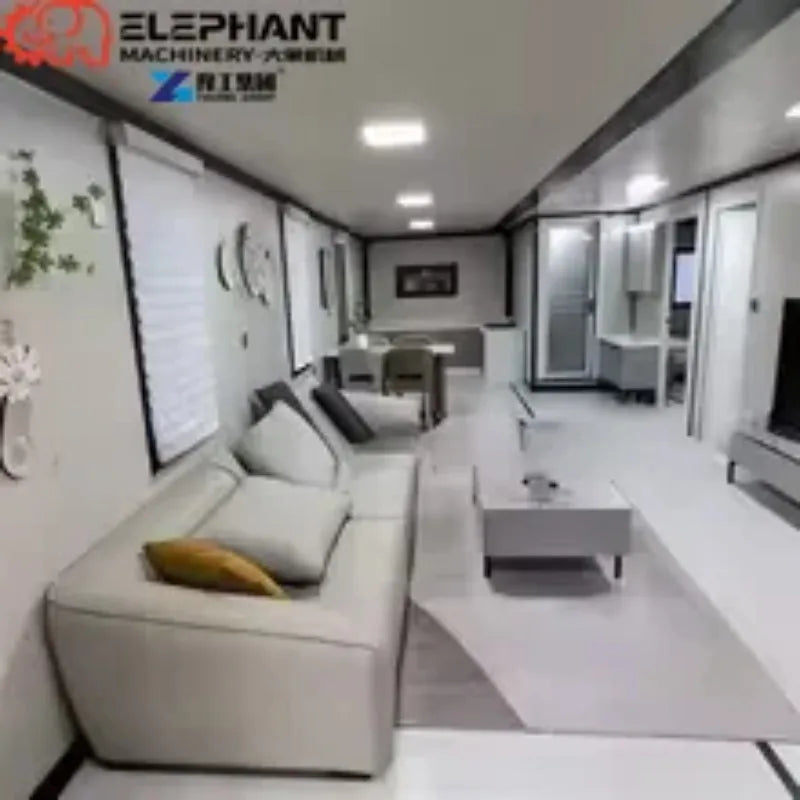 Prefabricated 20ft Steel Folding Expandable Container House Modular Custom 2-3 Bedroom Living Space Resort Dormitory tiny house