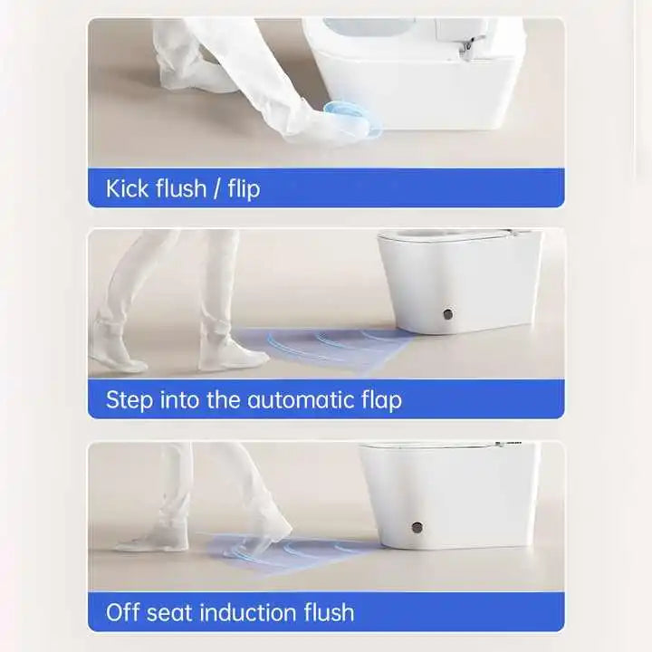 High End Sanitary Ware Customizable Intelligent Toilet Bowl Automatic Wc Toilets Bathroom One Piece Smart Toilet For Hotel